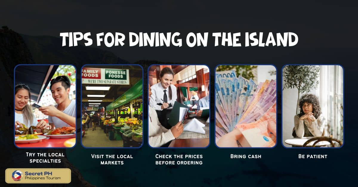 Tips for dining on the island