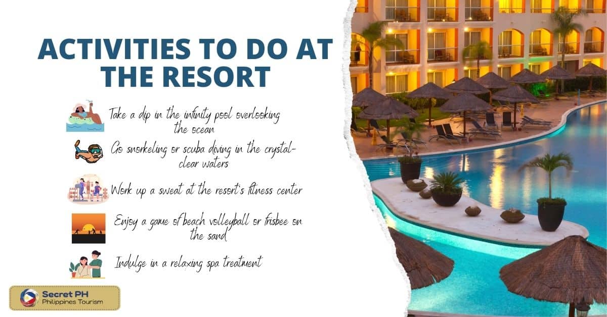 Activities to do at the resort