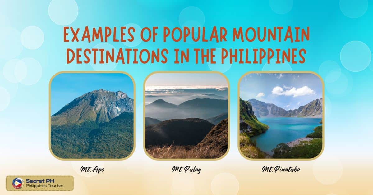 Examples of popular mountain destinations in the Philippines