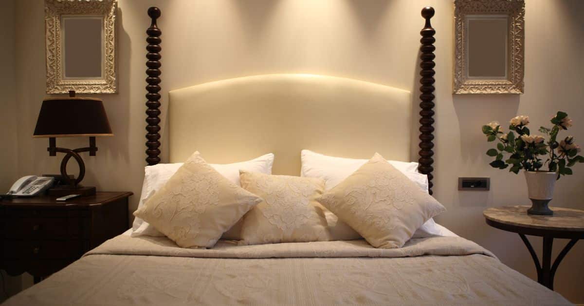 bedroom of a luxury hotel