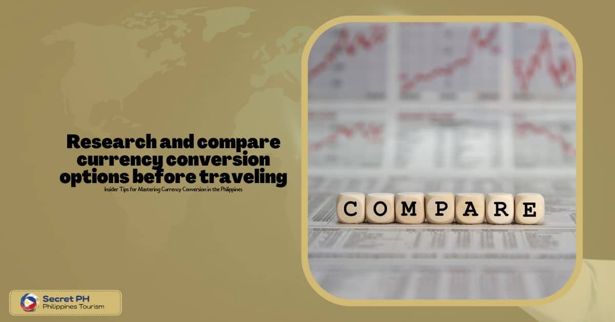 Research and compare currency conversion options before traveling