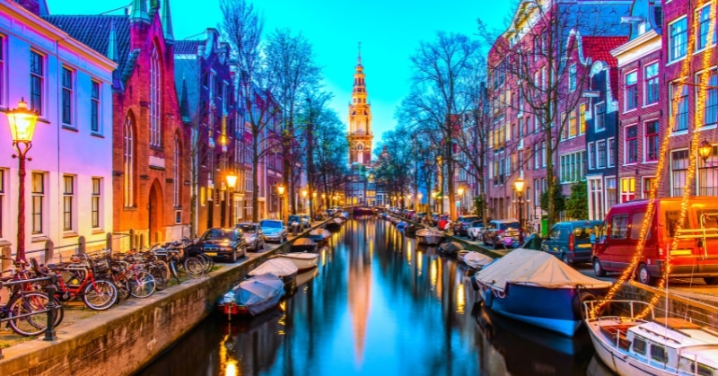 Beautiful canal in Amsterdam