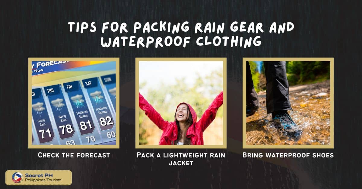 Tips for packing rain gear and waterproof clothing