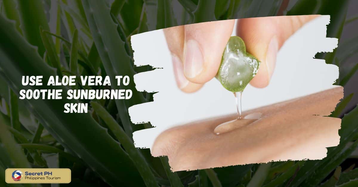Use aloe vera to soothe sunburned skin