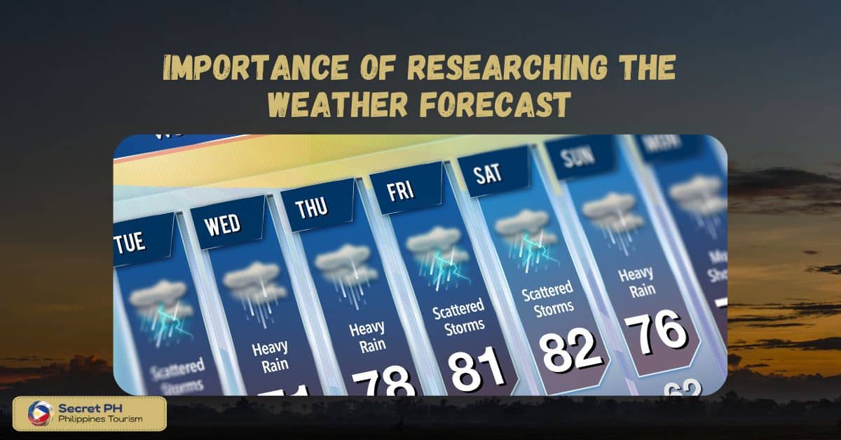 Importance of researching the weather forecast
