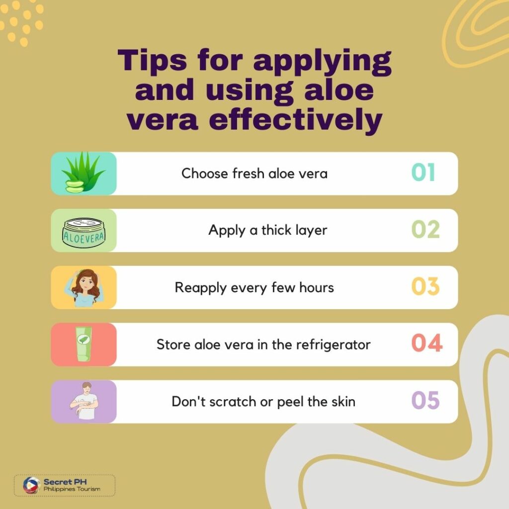 Tips for applying and using aloe vera effectively