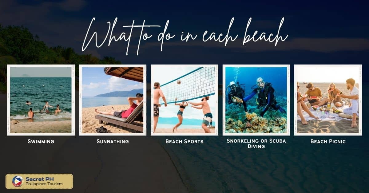 What to do in each beach