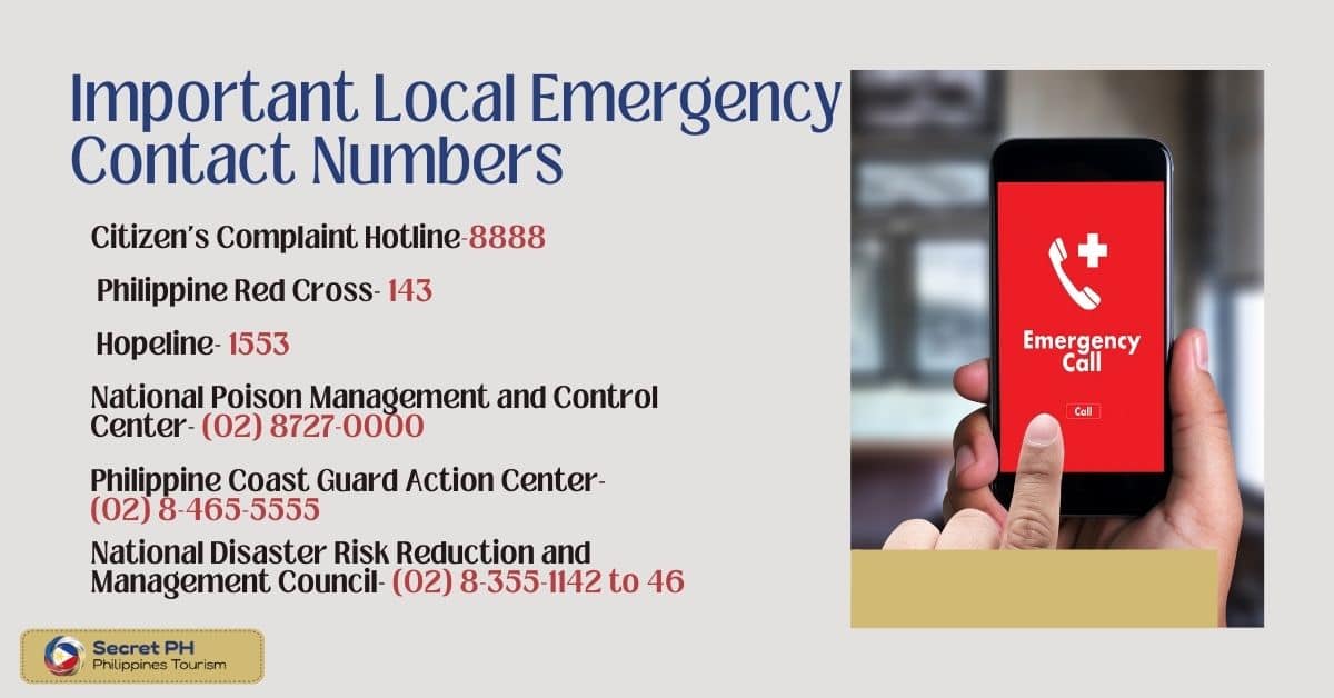 Important Local Emergency Contact Numbers 