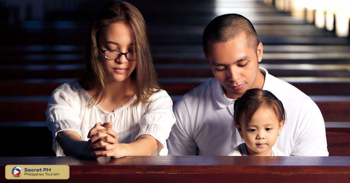 filipino family going to church